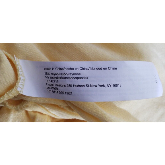 Eloquii Pullover V-Neck Stretch Top Yellow Size 22/24 NWT - Picture 5 of 6